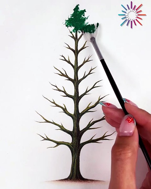 How to paint the perfect tree🌲