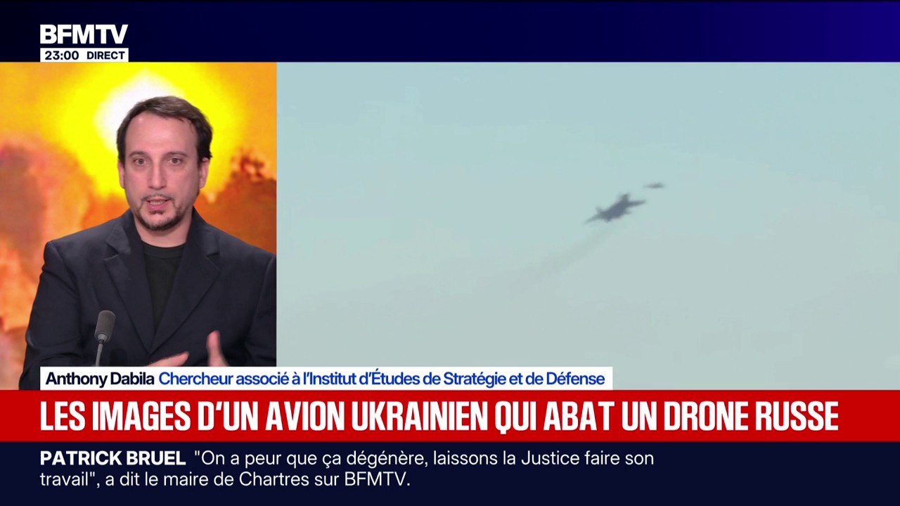 Les images d'un avion de chasse ukrainien qui a...