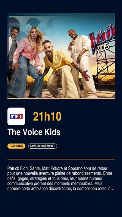 Programme TV soirée du Samedi 22 août 2026