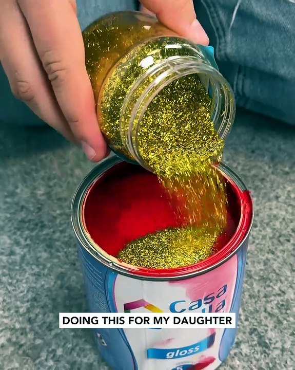 Make your own shiny paint using glitter🖌️✨