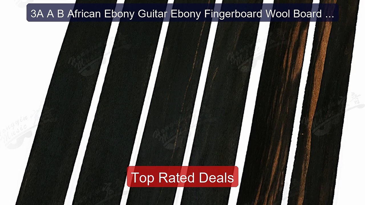 3A A B African Ebony Guitar Ebony Fingerboard W...