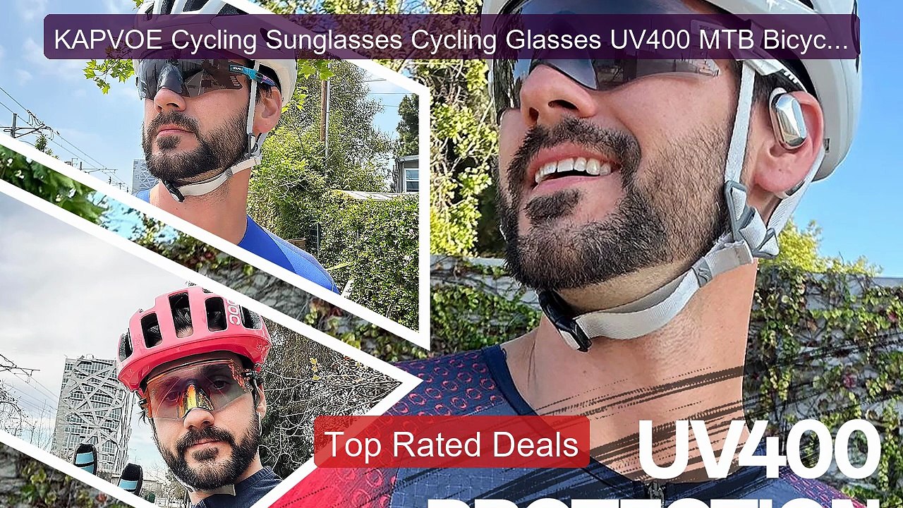 KAPVOE Cycling Sunglasses Cycling Glasses UV400...