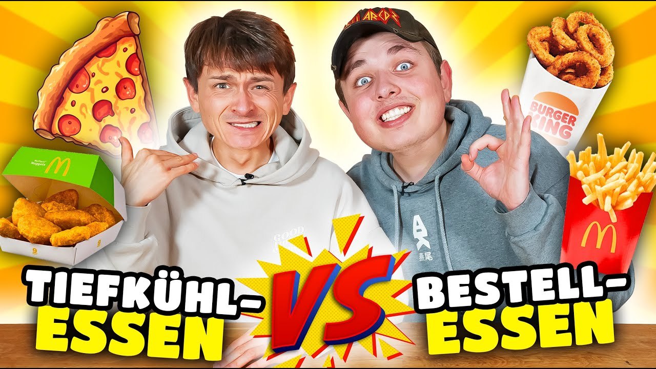 Tiefkühl-ESSEN vs. Bestell-ESSEN 🍟🍕 mit Smiley