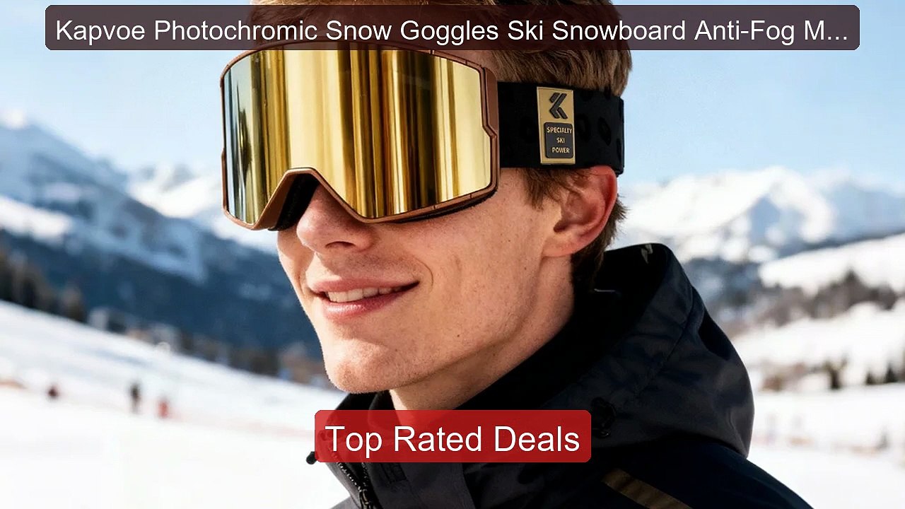 Kapvoe Photochromic Snow Goggles Ski Snowboard...