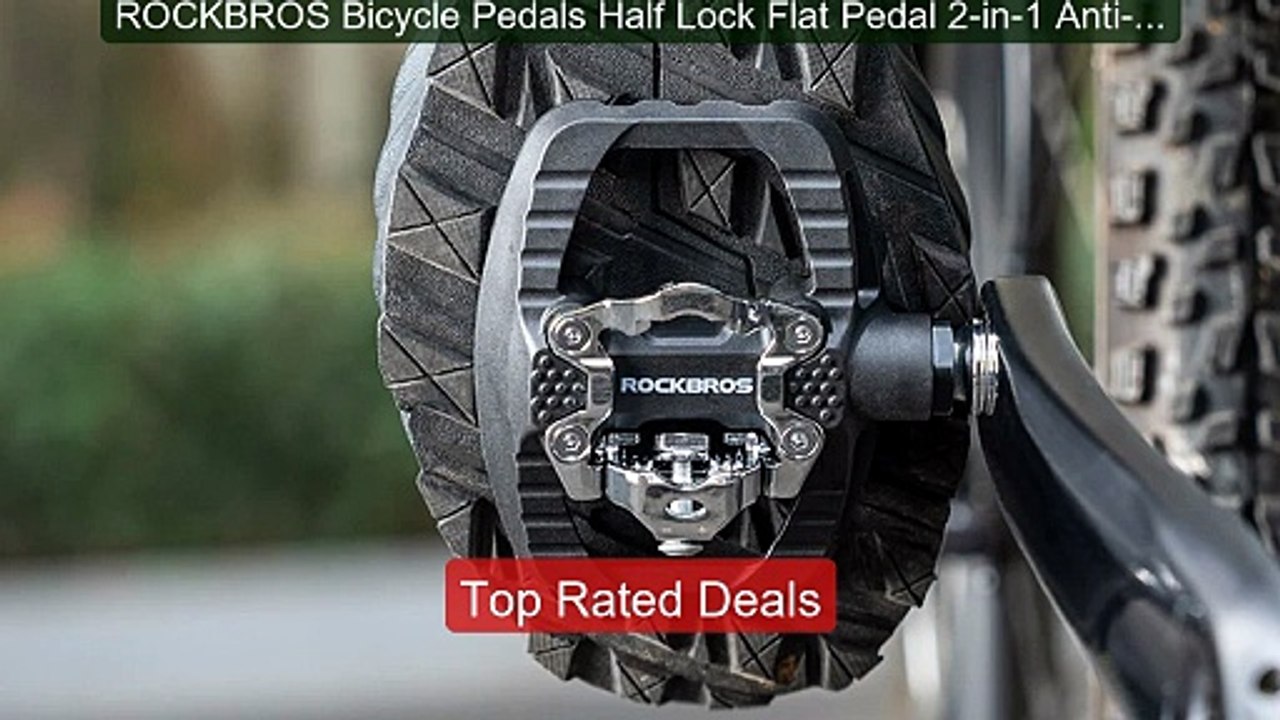 ROCKBROS Bicycle Pedals Half Lock Flat Pedal 2-in-1 Anti-slip Nylon... -- Top Rated 2026 | Buy Now!