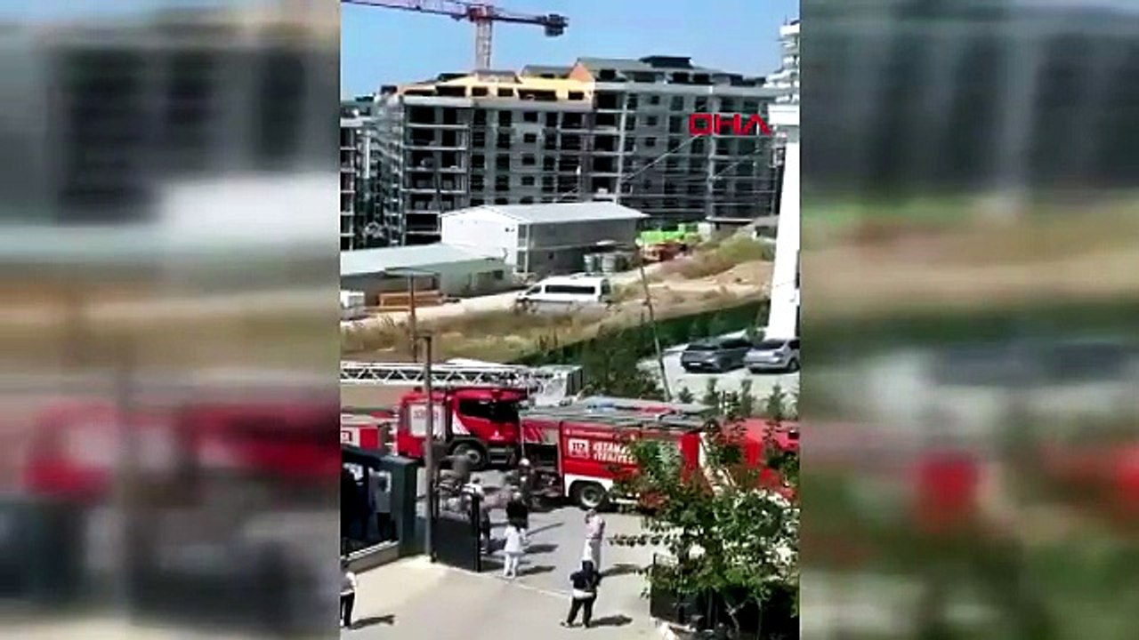 Büyükçekmece'de 5 katlı binada korkutan yangın
