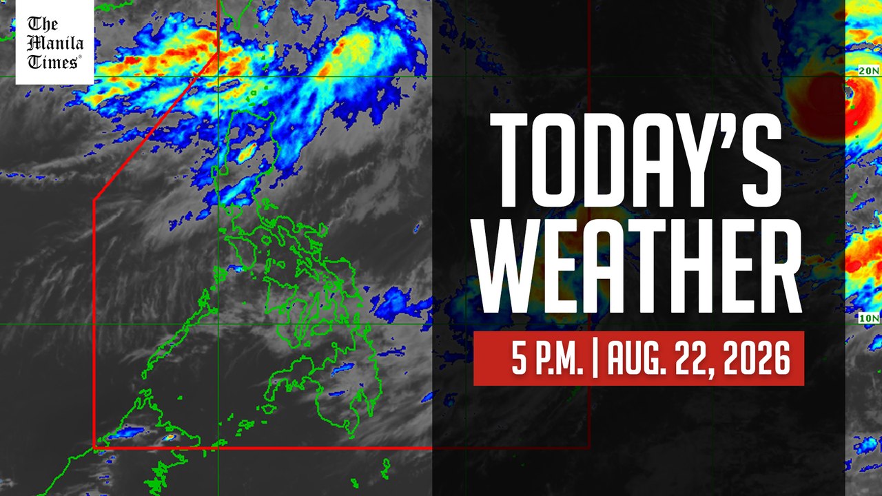 Today's Weather, 5 P.M. | Aug. 22, 2026