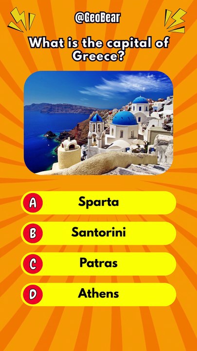 General Geography Quiz 🌍 | Capital of Greece & Longest River in Europe