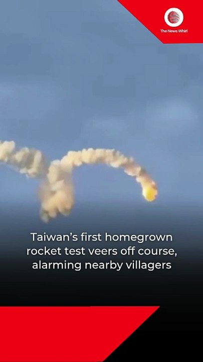 Taiwan’s first homegrown rocket test veers off course