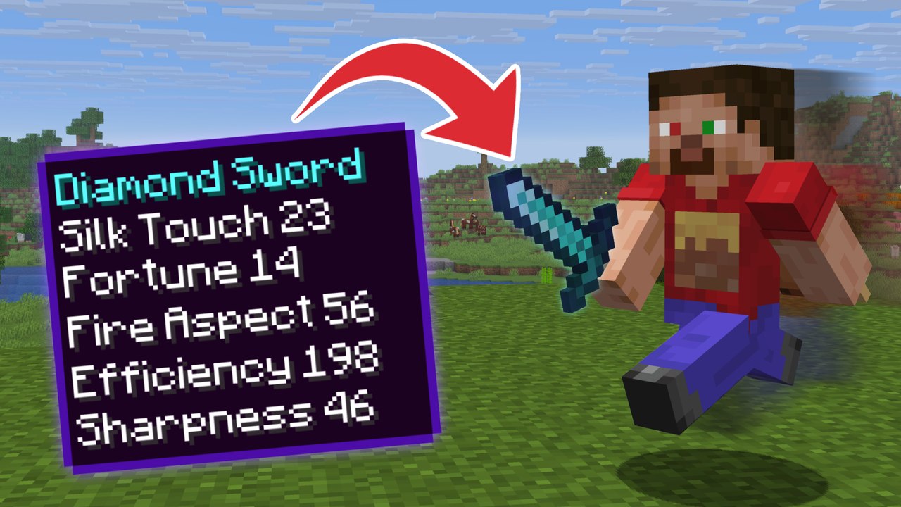 Minecraft, mais nos items s'enchantent chaque seconde !