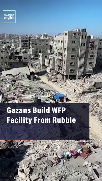 Gazans Build WFP Facility From Rubble