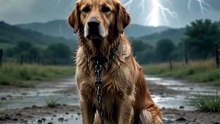 This poor soul is still waiting… Chained. Soaked. Hungry. No shelter. No food