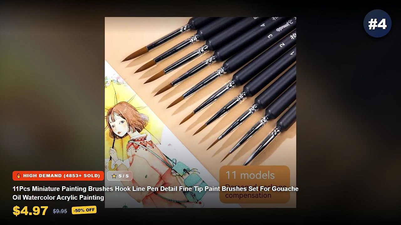 Top 5 Best Top 5 Fine Detail Brushes For Miniat...