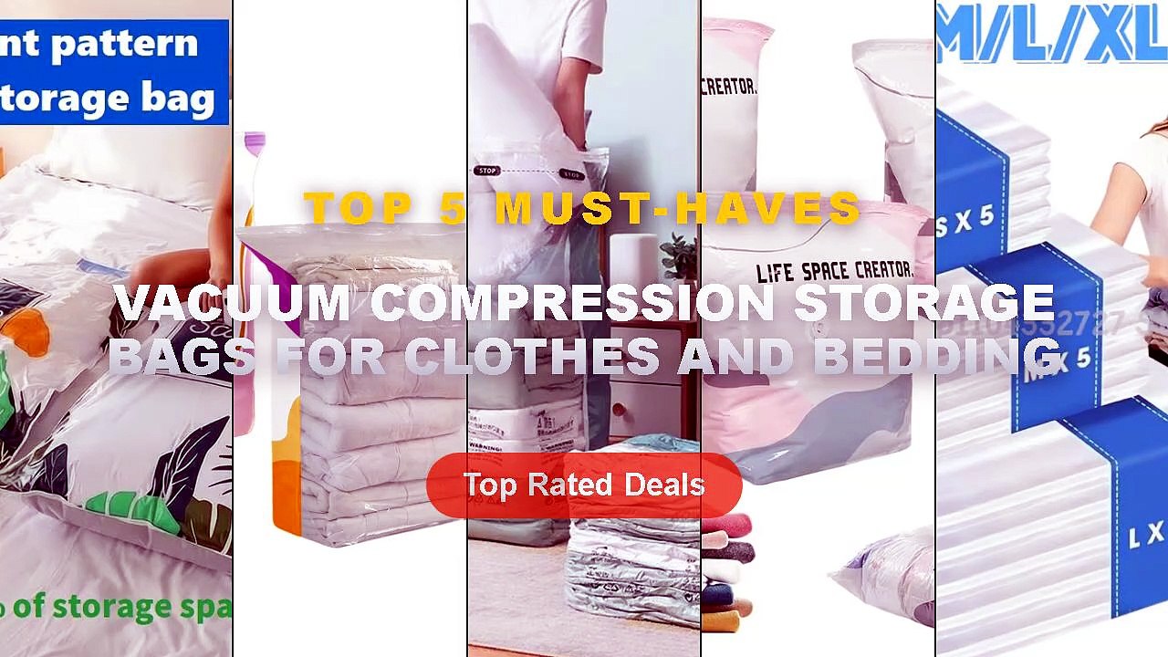 Amazing Vacuum Compression Storage Bags For Clo...