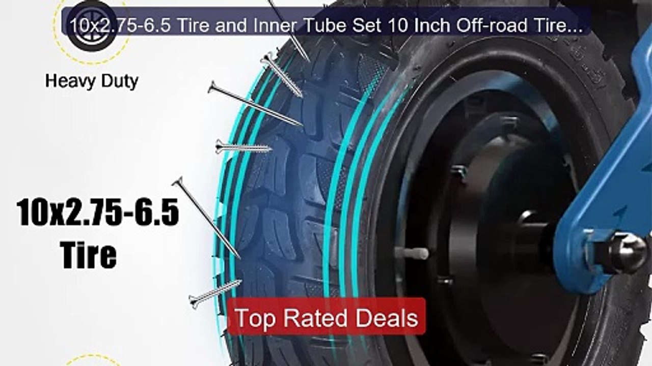 10x2.75-6.5 Tire and Inner Tube Set 10 Inch Off...