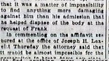 Saturday, 5th July 1913 Liberty for Newt Lee Sought