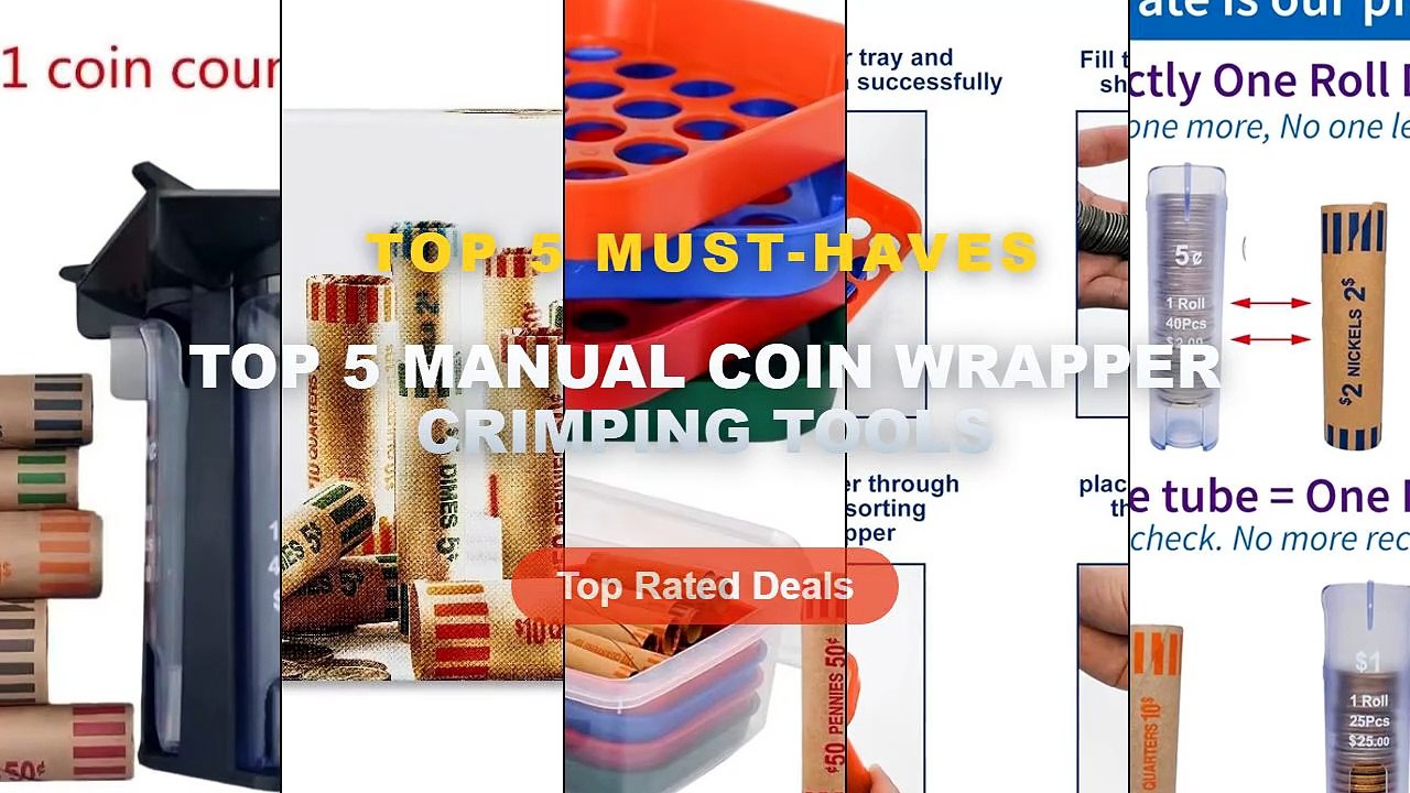Top 5 Manual Coin Wrapper Crimping Tools: Top 5 Best Sellers - NEW Coin Counter Coin Sorter Tube, 5 In 1 Change Sorter C...