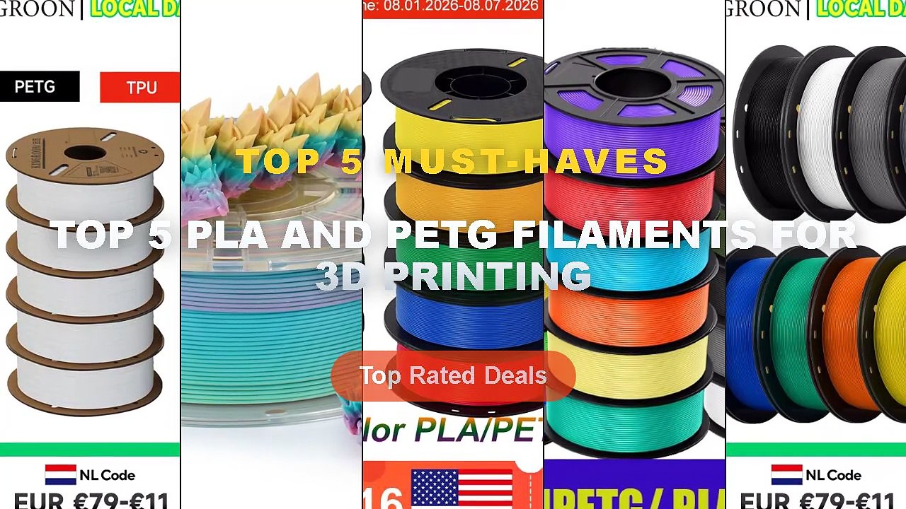 Cheap & Best Top 5 PLA And PETG Filaments For 3...
