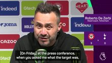 De Zerbi admits Spurs are not ready for PL campaign