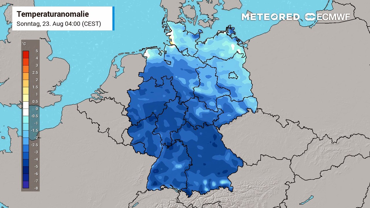 Plötzlich mitten im August Bibberwetter in Deutschland!