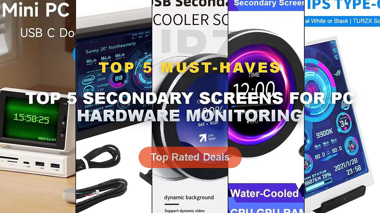 Top 5 Best Top 5 Secondary Screens For PC Hardware Monitoring (Must Have!) - 3.5 Inch IPS TYPE C Secondary Screen DIY Co...
