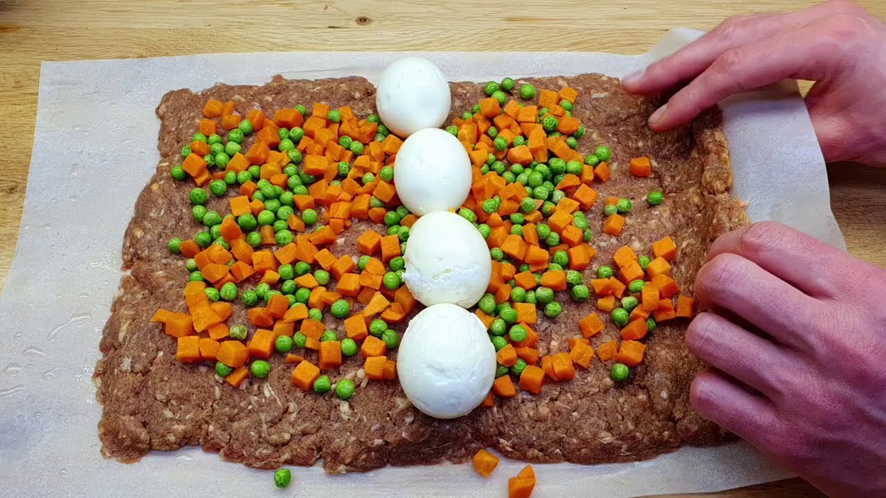 Leckeres Hackfleischrezept, gute Idee zum Kochen des Abendessen
