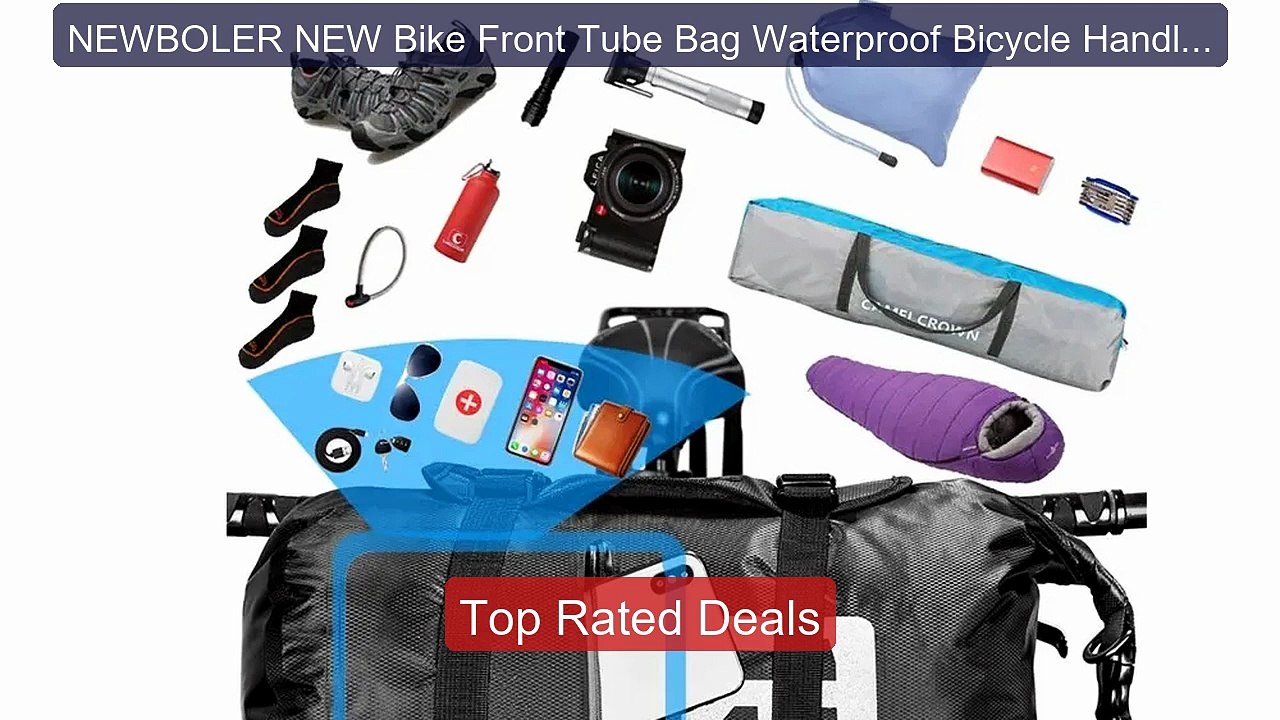 NEWBOLER NEW Bike Front Tube Bag Waterproof Bic...