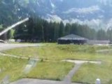 Atterrissage en hélicoptère à l'altiport de Megève