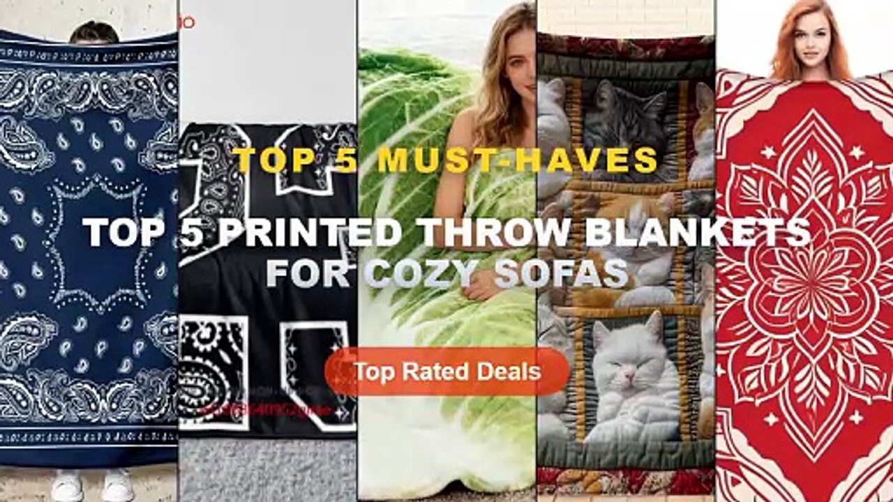 Best Top 5 Printed Throw Blankets For Cozy Sofa...