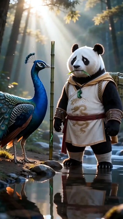 El panda maestro de las artes marciales