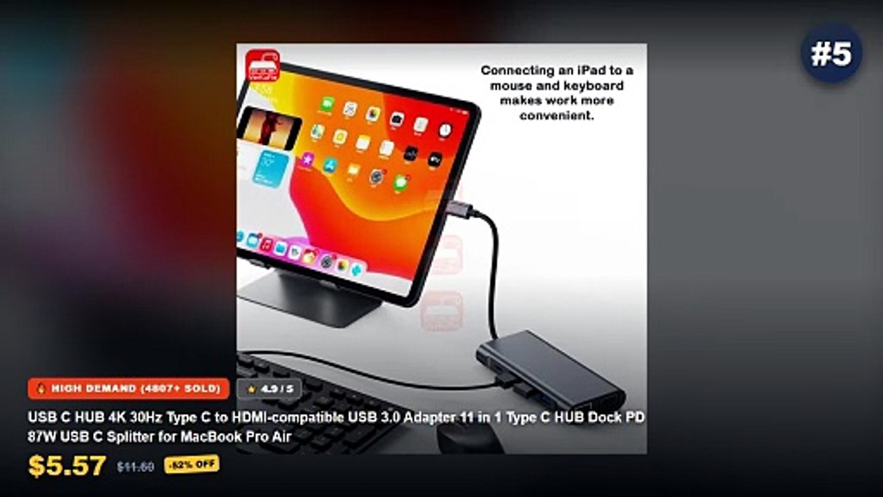 Top 5 USB C Hub Docking Stations For Laptops: Top 5 Best Sellers - KEBIDUMEI 11 Ports USB C Docking Stations USB C HUB T...