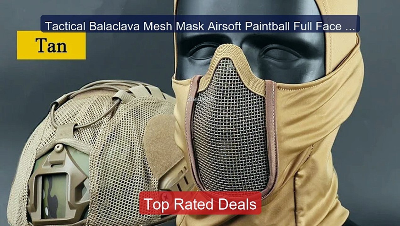 Tactical Balaclava Mesh Mask Airsoft Paintball...
