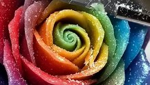 Rainbow Wax Rose Shaved Petals ASMR 🌈🌹 | Satisfying Wax Shaving