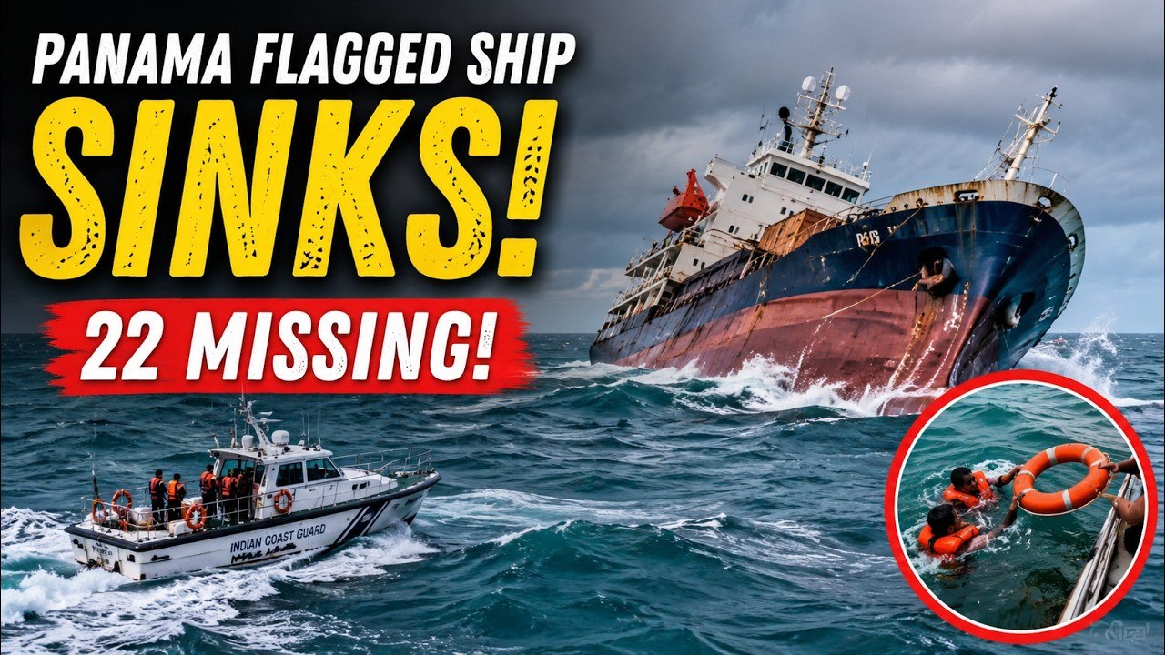 Panama Flagged Ship SINKS in Bay of Bengal | Tw...
