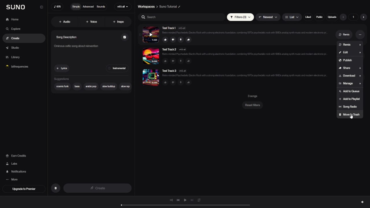 🗑️ Suno FAQ - Suno AI Delete Song - Suno Trash Folder - Suno Tutorial YouTube - AI Suno