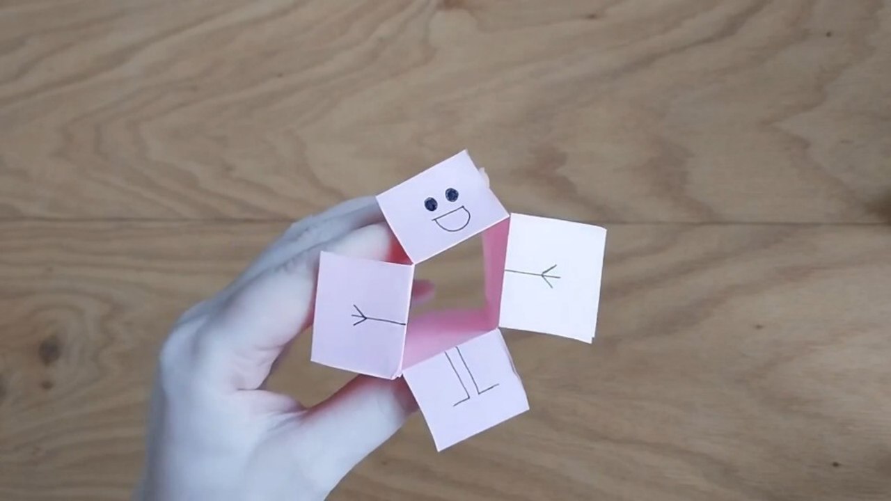 Moving paper fun dancing paper craft