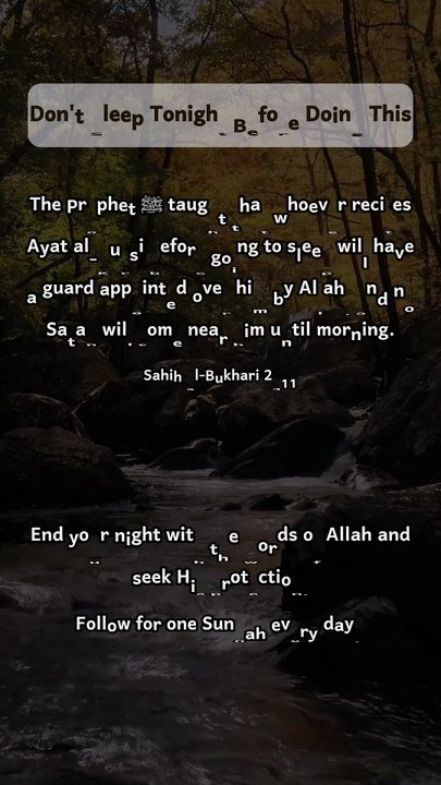 Don't Sleep Tonight Before Doing This Sunnah  | Ayat al-Kursi