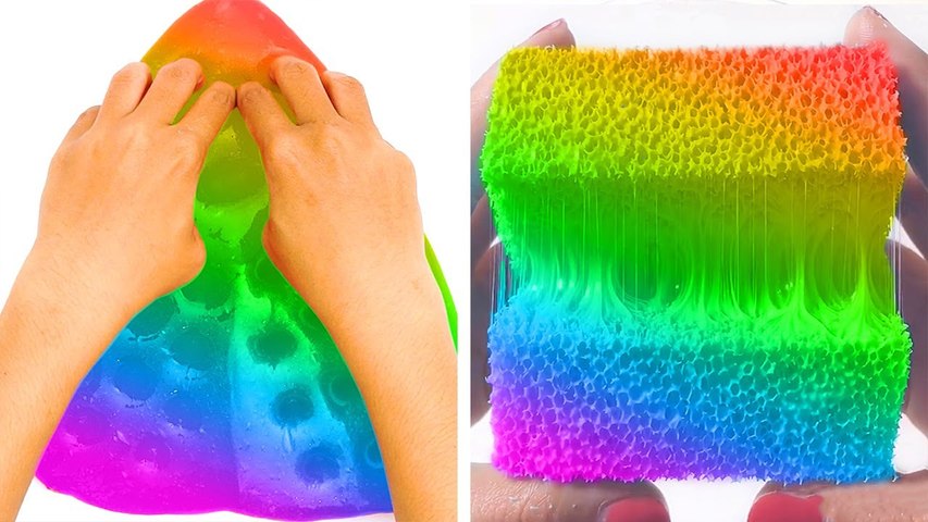 Stressed? Watch This To Relax With Rainbow Slime ASMR #2493