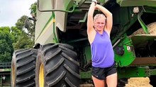 Farm Life Looks Different Here 🚜 #harvest #farming #combine