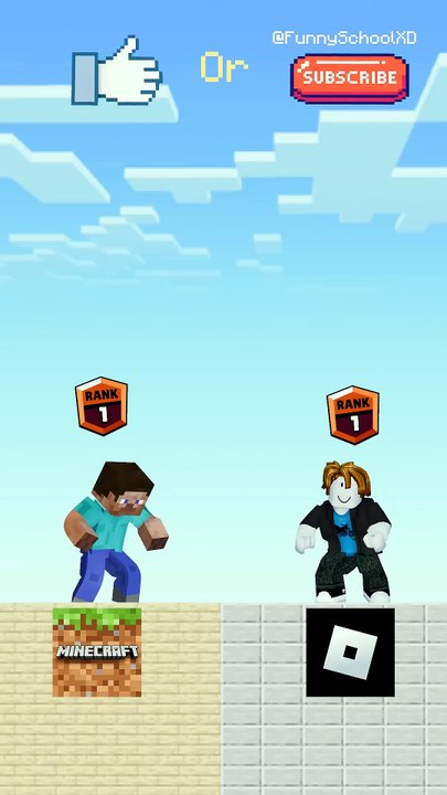 Which game is better? | Roblox vs Minecraft #shorts #roblox #minecraft
