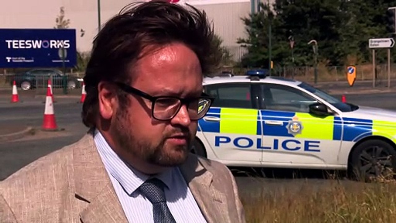 Police supporting officers after Teesside crash