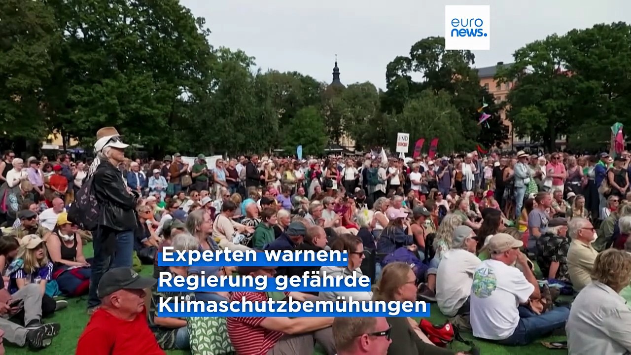 Tausende demonstrieren in Stockholm vor der Parlamentswahl gegen Klimakrise
