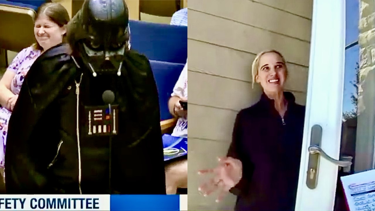 Darth Vader Supports Flock Cameras & Cop Falsely Accuses Woman