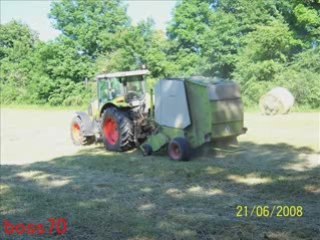 foin 2008 avec 2 claas a seveux
