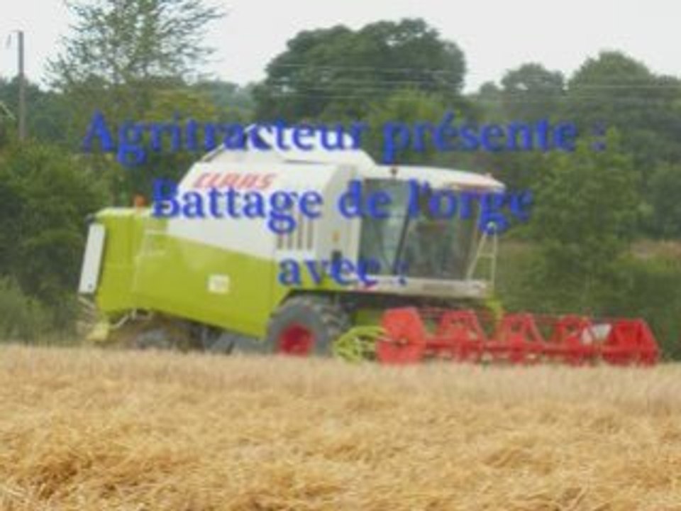 Claas médion 340 et Renault ares 725 a la moisson