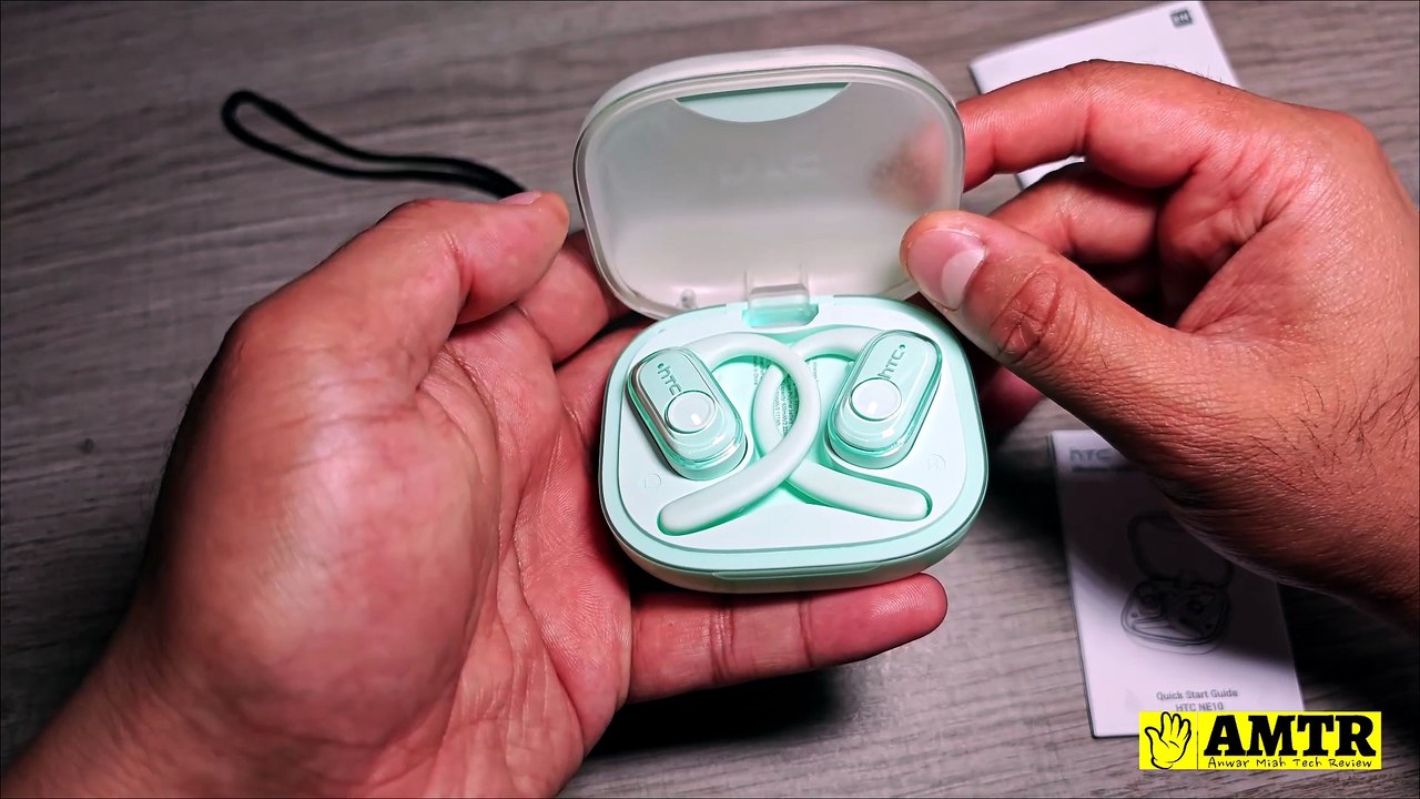 HTC NE10 OWS Open Ear Wireless Bluetooth Headphones Glow in the Dark with Ai Translation (Review)