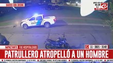 Video muestra cómo patrullero embiste de lleno a un peatón