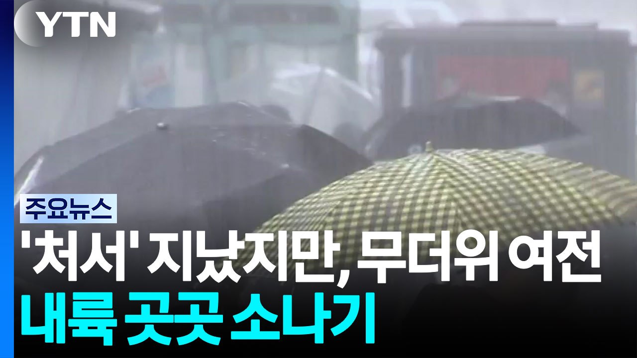 [날씨] '처서' 지났지만, 무더위 여전...내륙 곳곳 소나기 / YTN