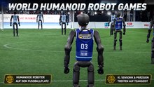 World Humanoid Robot Games: Roboter zeigen ihre Fußballkünste