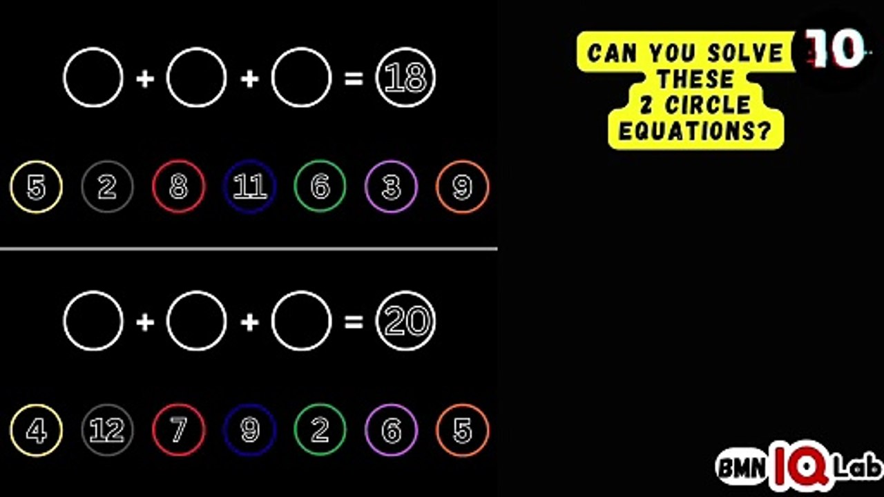 #IQChallenge 🧠⚔️ Can you solve these 2 circle equations? 🤔